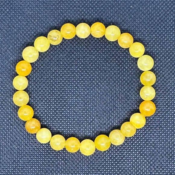 Honey Jade bracelet handmade classic style - Picture 8 of 9